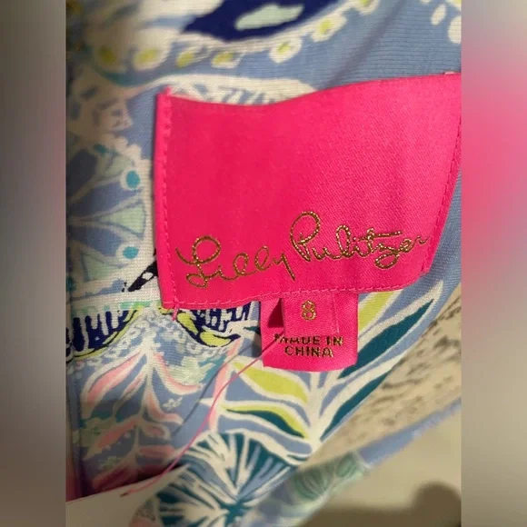 LILLY PULITZER MCKINLEY MAXI DRESS BLUE PERI LAPIS LANTERNS NWT - Picture 11 of 12